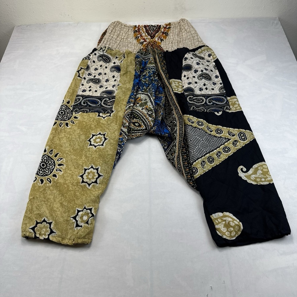 Bohemian Patchwork Harem Pants Women Free Size Boho Hippie Paisley Festival